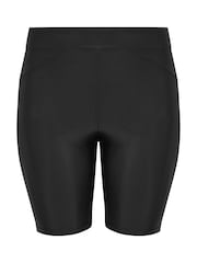 Yours Curve Black High Waist Swim Shorts 2 Pack - Image 3 of 5
