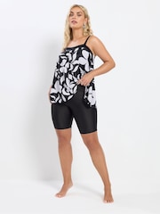 Yours Curve Black High Waist Swim Shorts 2 Pack - Image 5 of 5