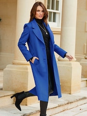 Sosandar Blue Longline Coat - Image 4 of 4