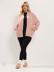 Rosa - Yours Curve Zip Through Funnel Neck Sweatshirt - Imagen 2 de 6