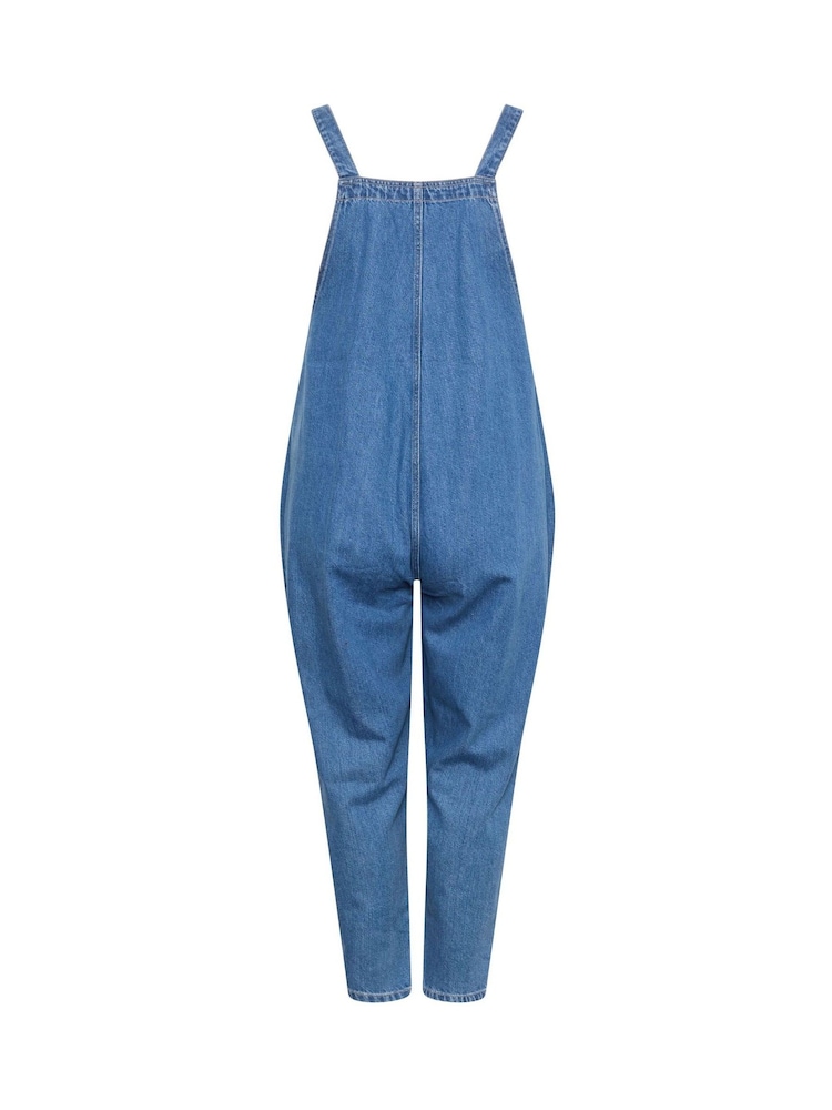 Yours Curve Blue Maternity Dungarees - Image 6 of 6 Yours Curve Blue Maternity Dungarees - Image 6 of 6