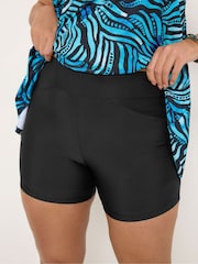 Yours Curve Black Swim Shorts 2 Pack - Image 5 of 7