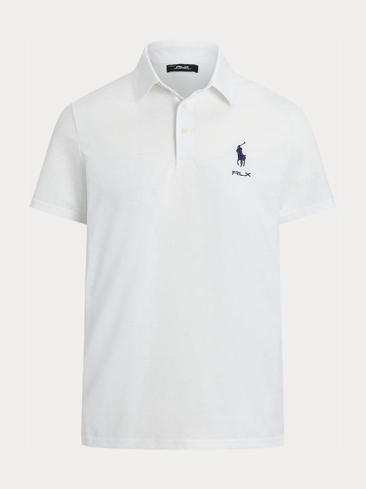 Ralph Lauren White RLX Tour Pique Polo Shirts - Image 5 of 5