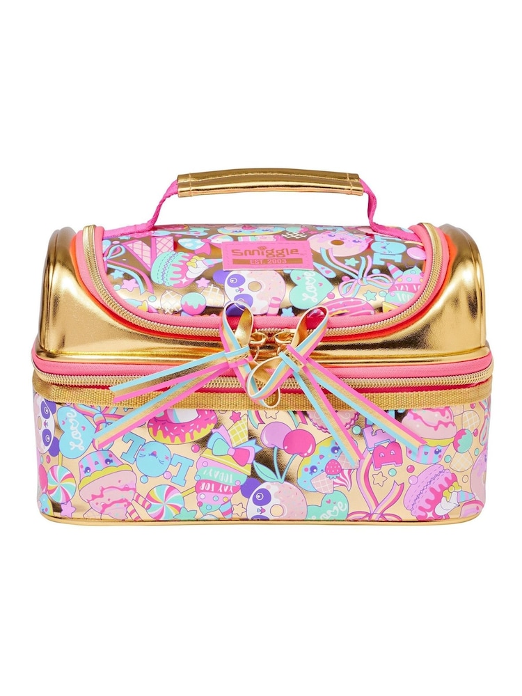 Smiggle Gold 20th Birthday Double Decker Lunchbox - Image 1 of 3 Smiggle Gold 20th Birthday Double Decker Lunchbox - Image 1 of 3