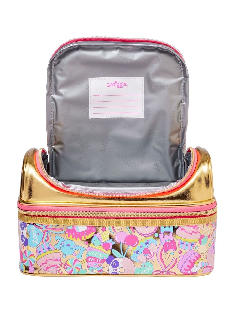 Smiggle Gold 20th Birthday Double Decker Lunchbox - Image 3 of 3 Smiggle Gold 20th Birthday Double Decker Lunchbox - Image 3 of 3