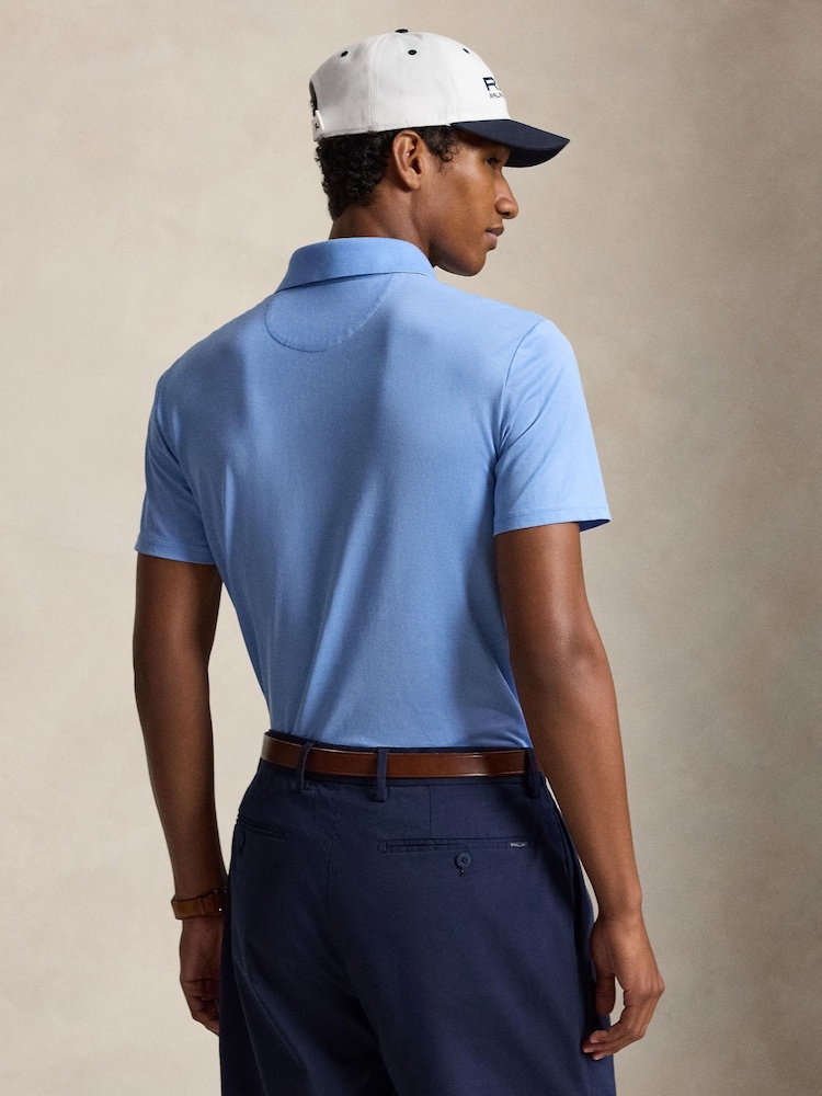 Ralph Lauren Blue Tour Pique Polo Shirt - Image 2 of 5 Ralph Lauren Blue Tour Pique Polo Shirt - Image 2 of 5