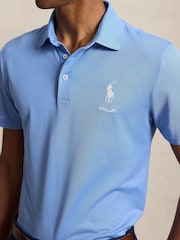 Ralph Lauren Blue Tour Pique Polo Shirt - Image 4 of 5