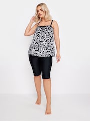 Yours Curve Black Long Swim Shorts 2 Pack - Image 2 of 4