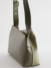 Khaki Green Asymmetric Cross-Body Bag - Image 10 of 12