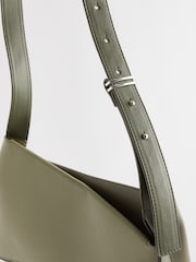 Khaki Green Asymmetric Cross-Body Bag - Image 11 of 12