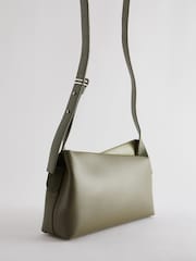 Khaki Green Asymmetric Cross-Body Bag - Image 7 of 12