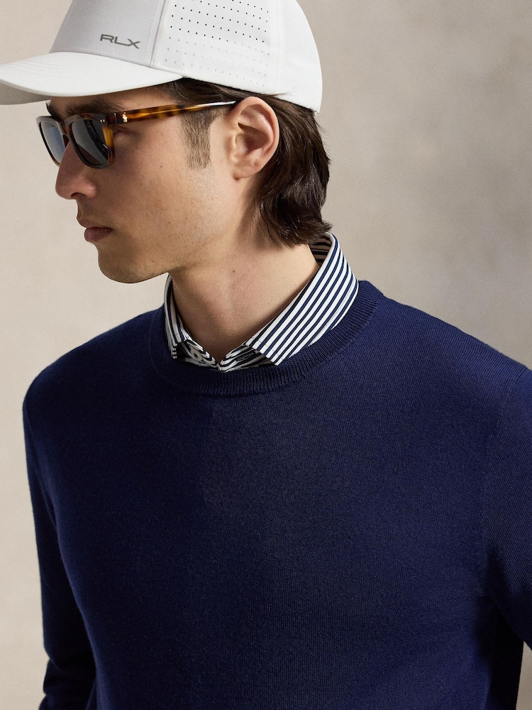 Ralph Lauren Blue Merino Wool Jumper - Image 4 of 4 Ralph Lauren Blue Merino Wool Jumper - Image 4 of 4