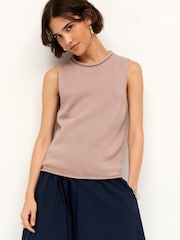 Rose Pink Roll Edge Tank - Image 1 of 6