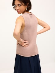 Rose Pink Roll Edge Tank - Image 3 of 6