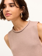 Rose Pink Roll Edge Tank - Image 4 of 6