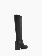 Dune London Black Tinaz Bump Toe Chelsea Knee High Boots - Image 6 of 6