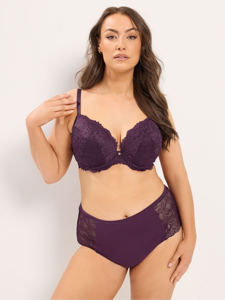 Lila - Yours Curve Anja Lace Padded Bra - Bild 2 von 6
