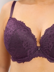 Lila - Yours Curve Anja Lace Padded Bra - Bild 4 von 6