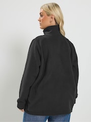 Negro - Forro polar con media cremallera y eslogan de Yours Curve - Imagen 4 de 7