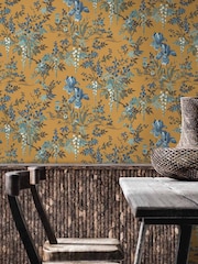 Woodchip & Magnolia Yellow Hestia Wallpaper - Image 1 of 3