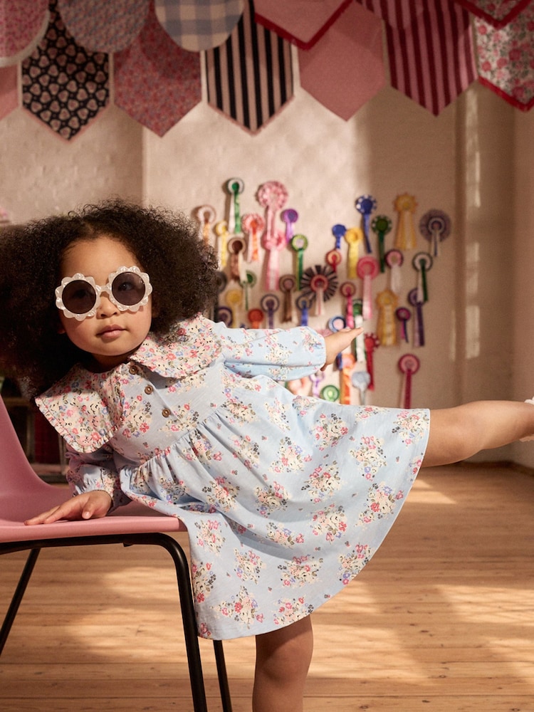 أزرق - فستان بياقة من Cath Kidston (3 شهور-7 سنوات) - Image 5 of 12
