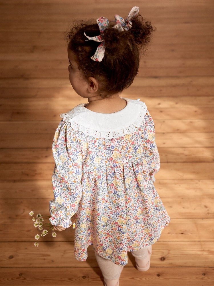 Floral Cath Kidston Collared 100% Cotton Dress (3mths-7yrs) - Image 2 of 9