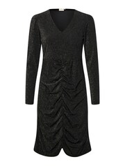 Kaffe Barbara Long Sleeve Glitter Black Dress - Image 5 of 6