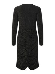 Kaffe Barbara Long Sleeve Glitter Black Dress - Image 6 of 6