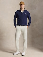 Ralph Lauren Blue RLX Movement Mesh Quarter Zip Sweat Top - Image 3 of 5