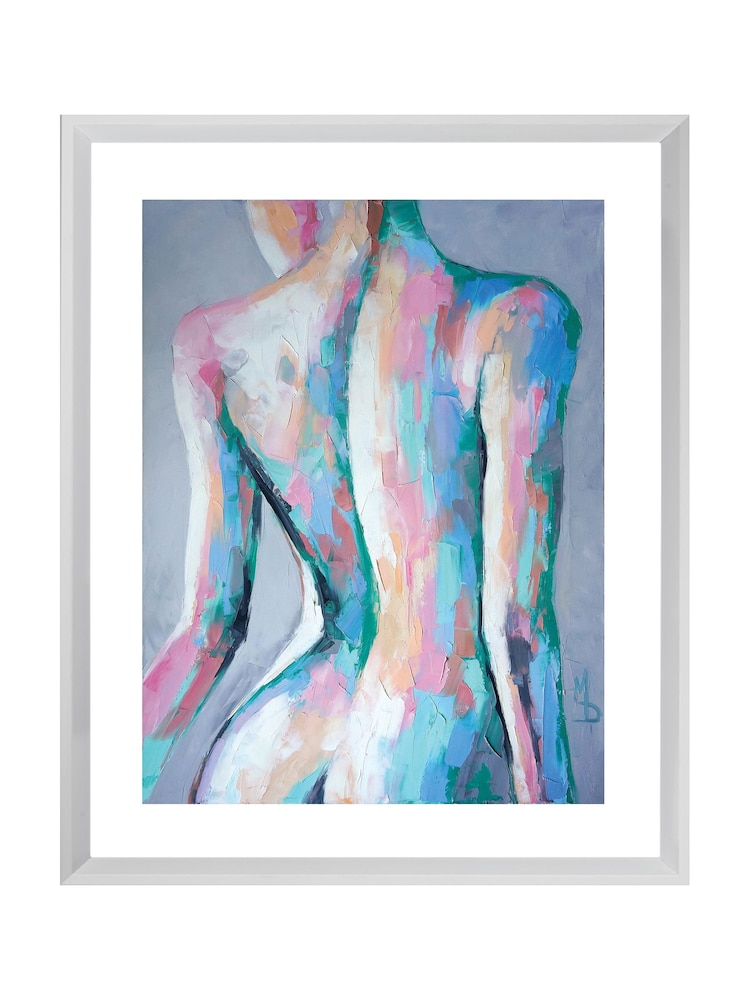 Brookpace Lascelles Pink Contemporary Life Drawing Artwork In White Frame - Image 2 of 3 Brookpace Lascelles Pink Contemporary Life Drawing Artwork In White Frame - Image 2 of 3