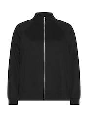 Negro - Yours Curve Zip Through Funnel Neck Sweatshirt - Imagen 5 de 6