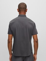 BOSS Grey Biadia Short Sleeve Logo Shirt - Image 2 of 6