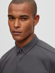 BOSS Grey Biadia Short Sleeve Logo Shirt - Image 5 of 6
