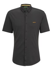 BOSS Grey Biadia Short Sleeve Logo Shirt - Image 6 of 6