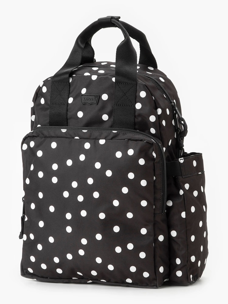 Schwarz/Weiß - Levi's® L Rucksack mit abgerundetem Design - Bild 1 von 3
