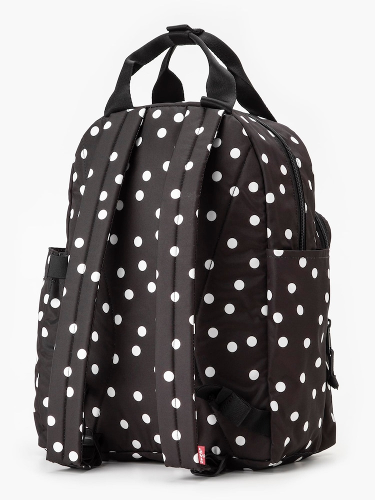 Schwarz/Weiß - Levi's® L Rucksack mit abgerundetem Design - Bild 2 von 3