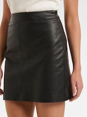Forever New Black Ellen Vegan Leather Mini Skirt - Image 4 of 5