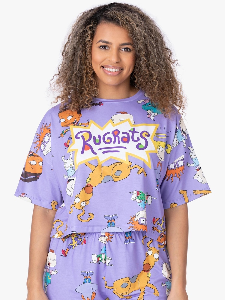 Vanilla Underground Purple Rugrats Ladies Licensing Short Pyjamas - Image 1 of 6