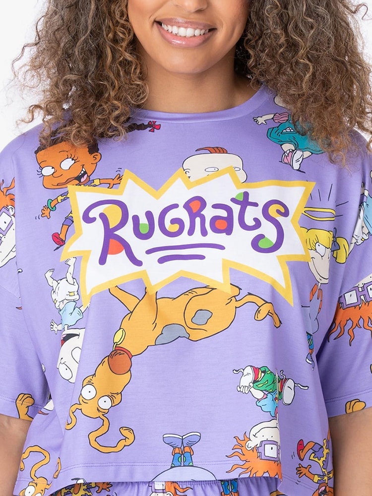 Vanilla Underground Purple Rugrats Ladies Licensing Short Pyjamas - Image 4 of 6
