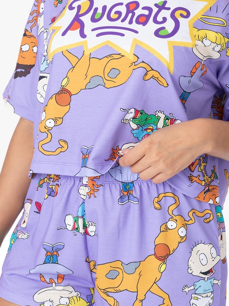 Vanilla Underground Purple Rugrats Ladies Licensing Short Pyjamas - Image 5 of 6