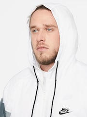 Nike White gray Sportswear Windrunner Hooded Jacket - Image 11 of 14