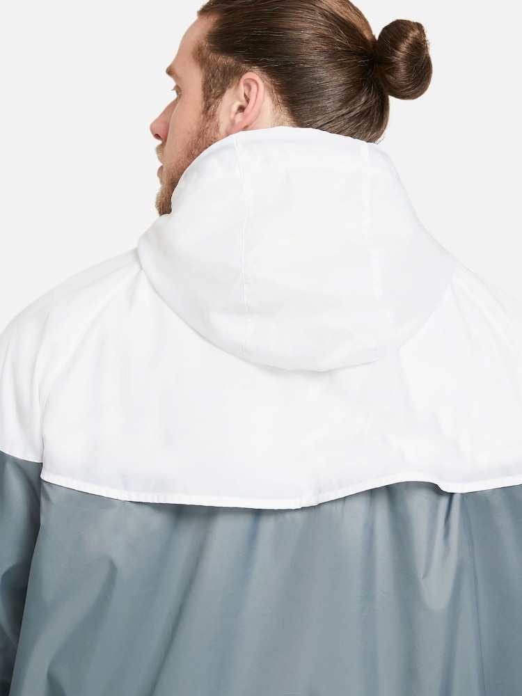 Nike White gray Sportswear Windrunner Hooded Jacket - Image 13 of 14