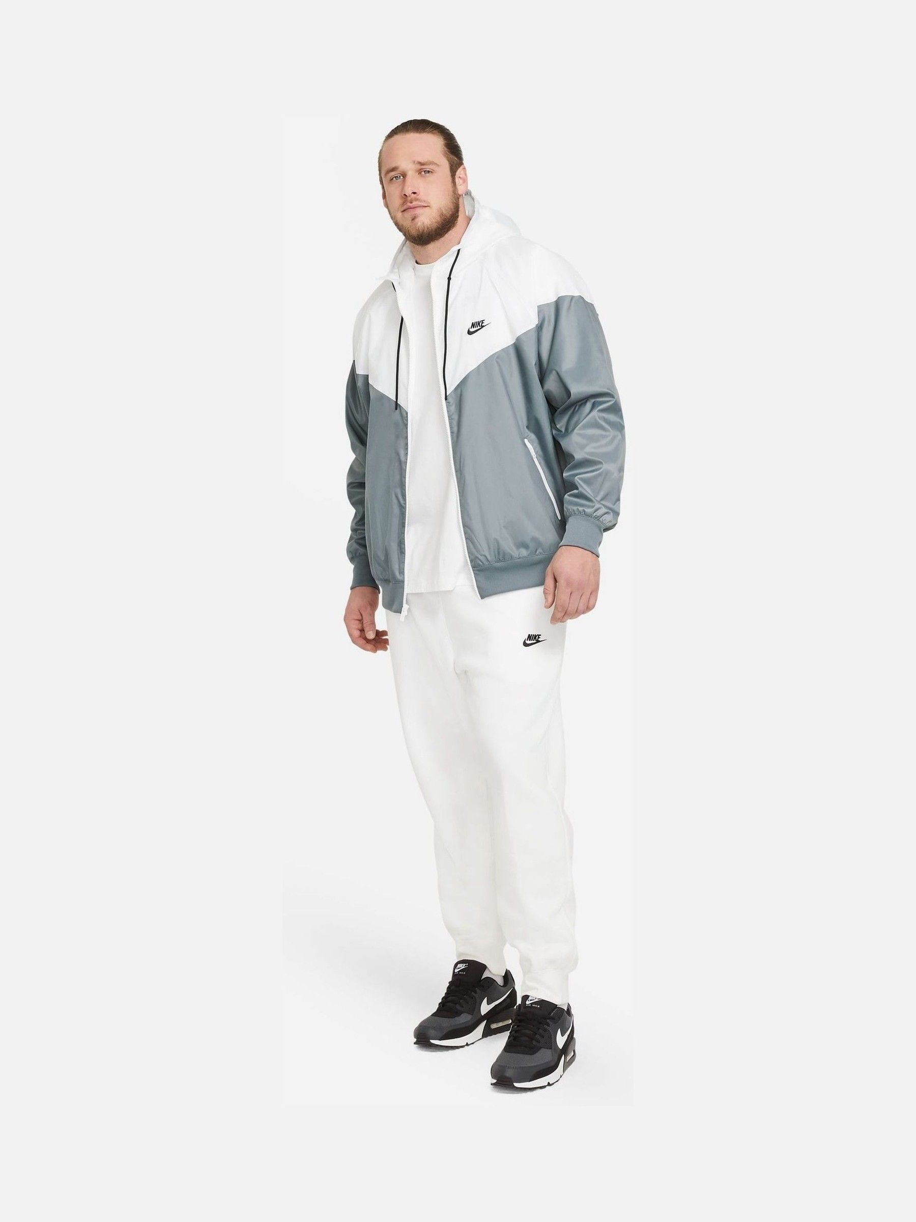 Buy Nike White gray Sportswear Windrunner Hooded Jacket from the Next UK online shop