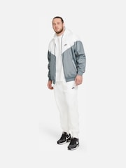 Nike White gray Sportswear Windrunner Hooded Jacket - Image 14 of 14