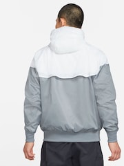 Nike White gray Sportswear Windrunner Hooded Jacket - Image 2 of 14