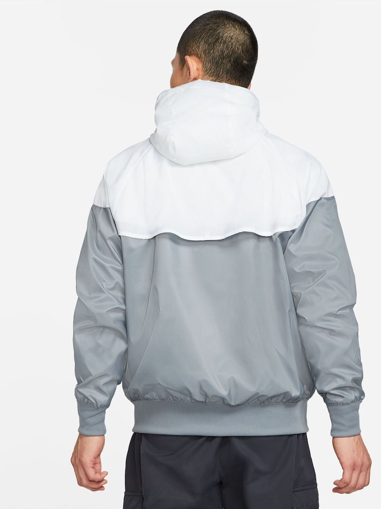 Nike White gray Sportswear Windrunner Hooded Jacket - Image 2 of 14