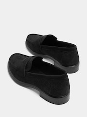 Yours Curve Black Woven Embossed Loafers in Wide Fit - Image 4 of 5
