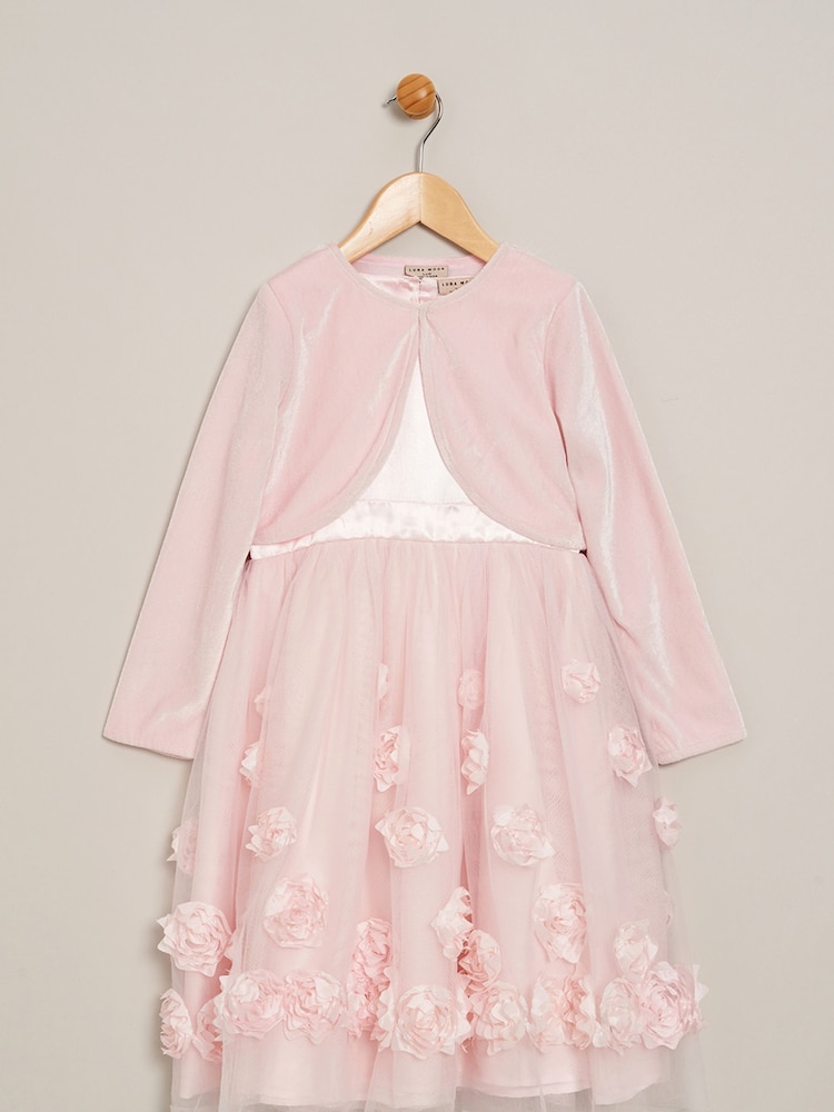 ​​​​​​​Miss Kleid und Strickjacke im 2-teiligen Set, Rosa - Bild 1 von 3