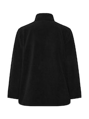 Yours Curve Black Borg Cord Pocket Fleece - Image 7 of 7