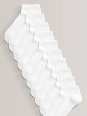 White 10 Pack Trainer Socks - Image 1 of 2